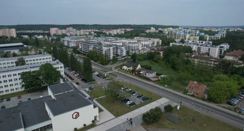 Budynki Politechniki oraz widok na Fordon