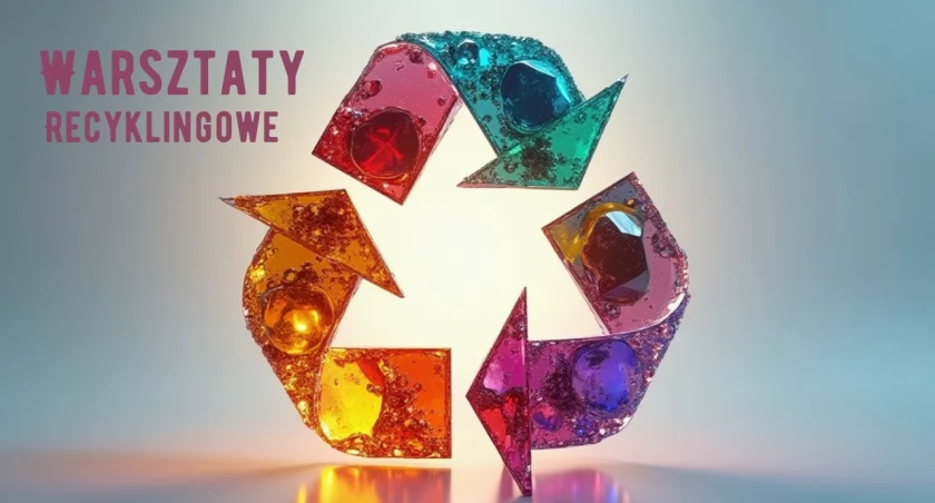 Plansza - artystycznie skomponowany symbol recyklingu