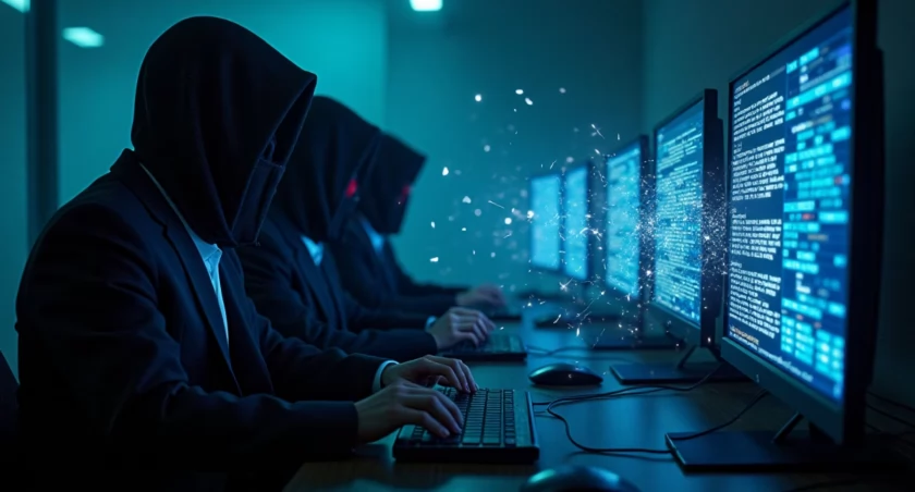 Cyber przestępcy / Ilustracja AI