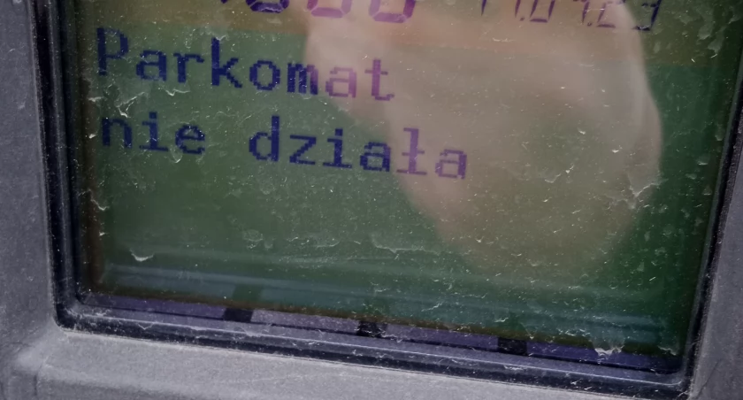 Niedziałający parkomat