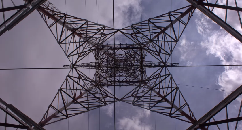 Ujęcie słupa energetycznego