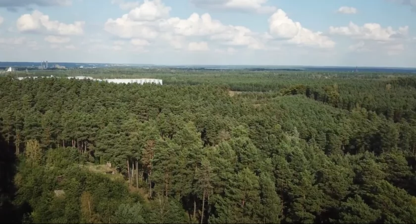 Ujęcie z drona terenów zielonych