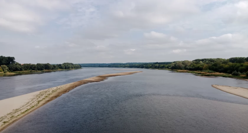 Widok na Wisłę z mostu w Fordonie