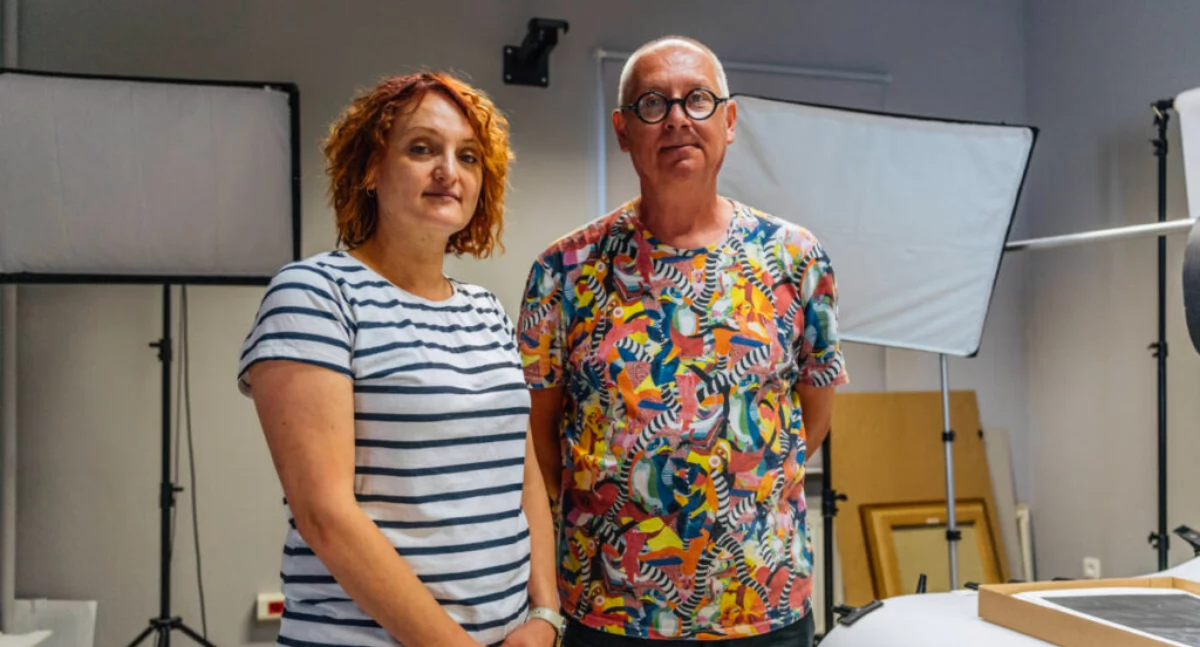 Kuratorzy wystawy, Monika Leśniak-Skocka i Wojciech Woźniak, fot. Szymon Makowski