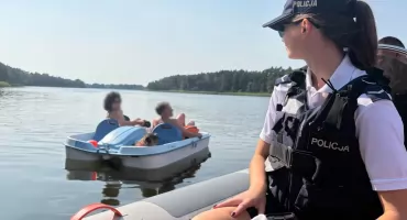 Patrol na jeziorach Łąkie i Orłowskie w piątek 31 lipca